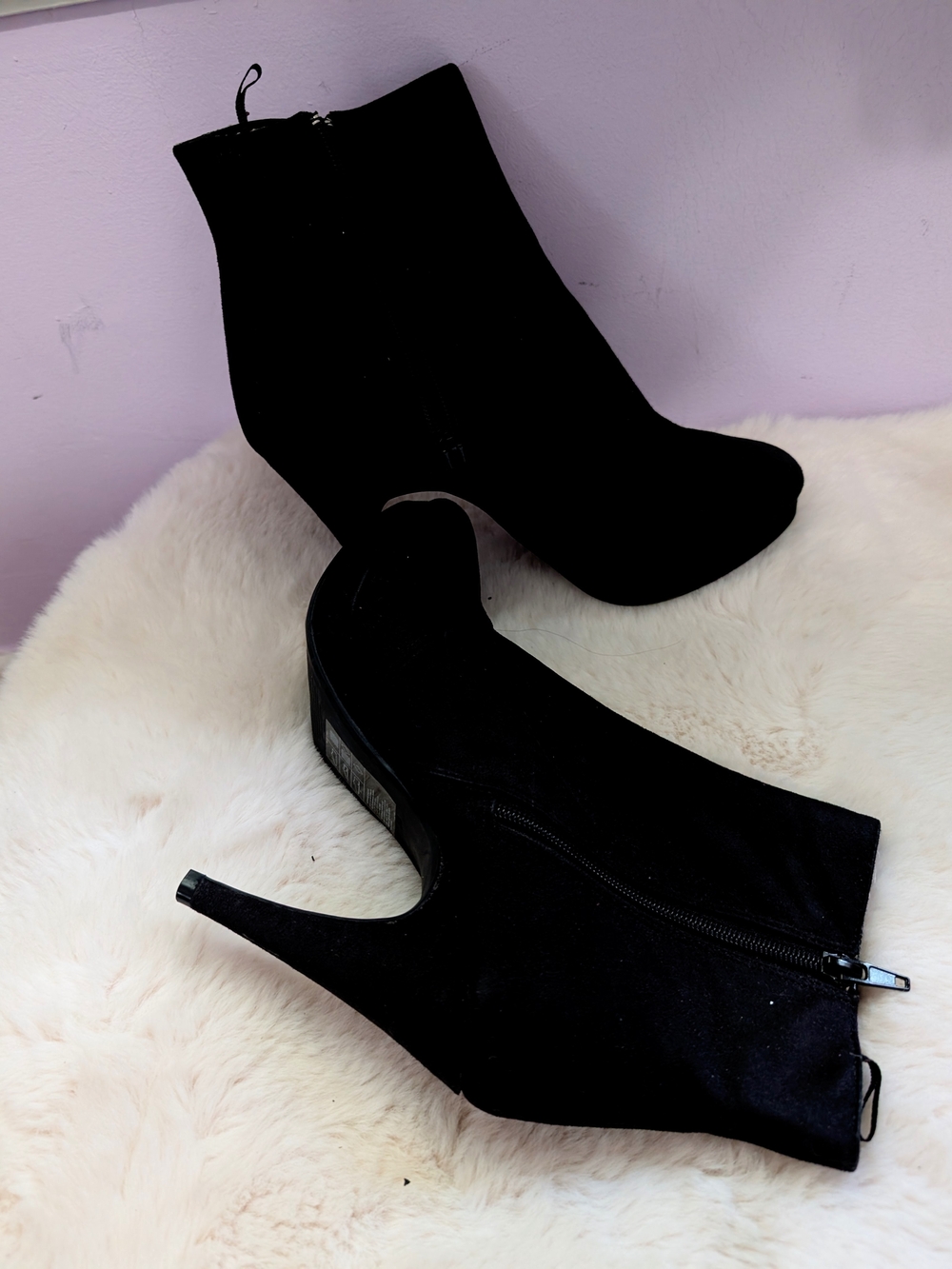 Isabel Marant pour H&M Black Suede Stiletto Ankle Boots